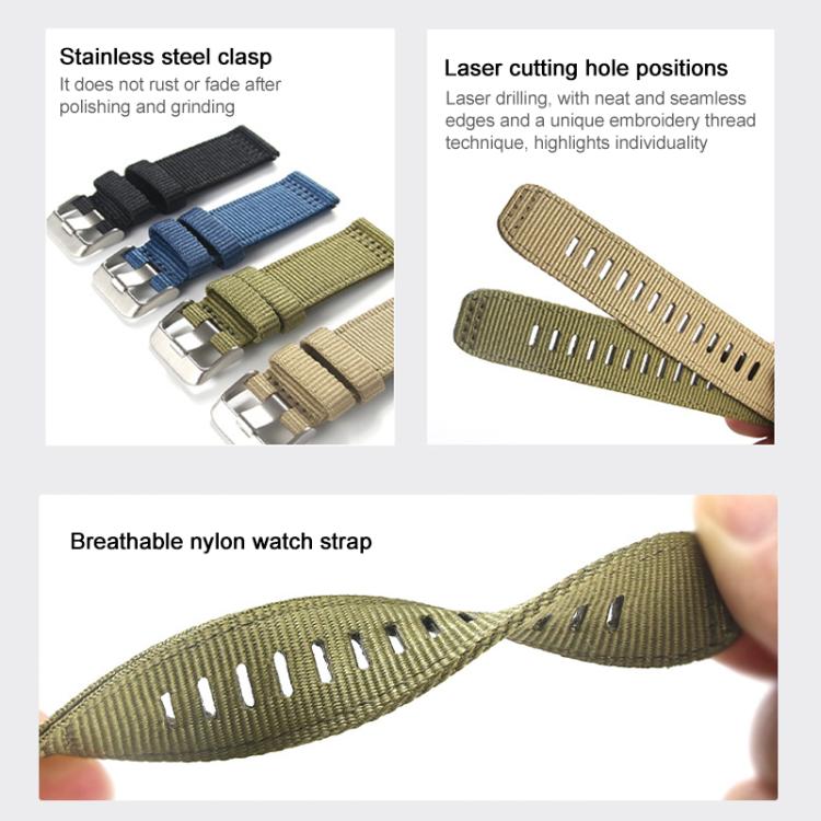 For Samsung Galaxy Watch 7 / 6 / 5 / FE xDfind Two-section Nylon Watch Band