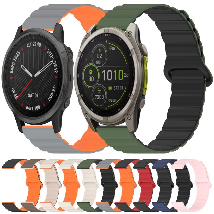 For Garmin Forerunner 45 / 45S / Swim 2 xDfind Loop Magnetic Glossy Silicone Watch Band