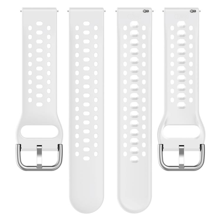 20mm xDfind Silver Buckle Silicone Sport Watch Band