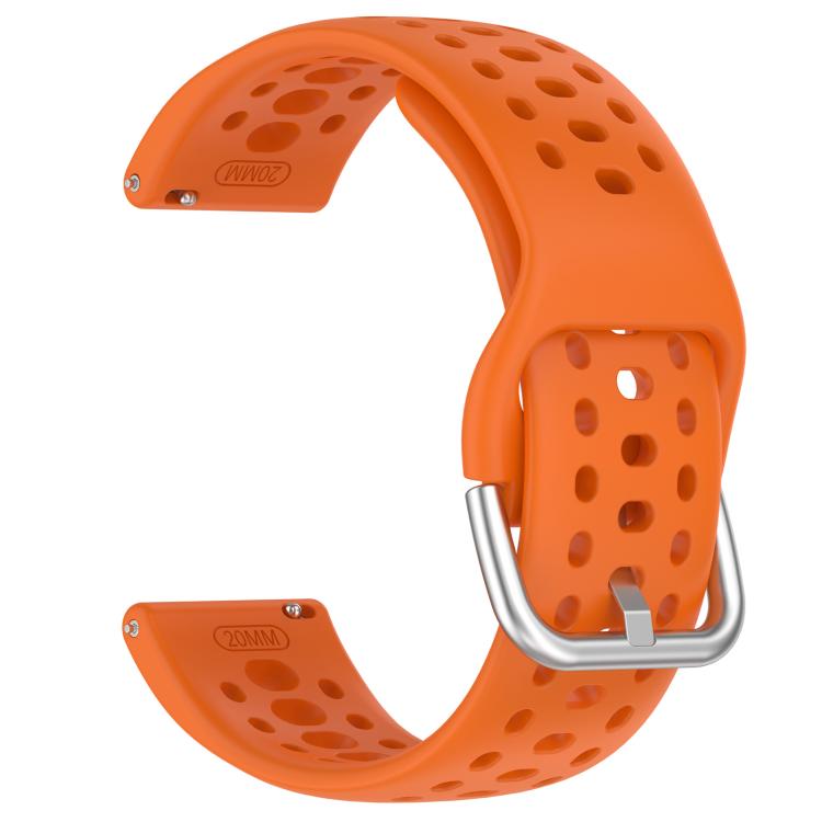 20mm xDfind Silver Buckle Silicone Sport Watch Band