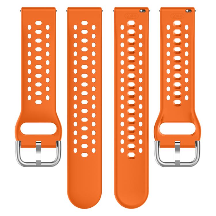 20mm xDfind Silver Buckle Silicone Sport Watch Band
