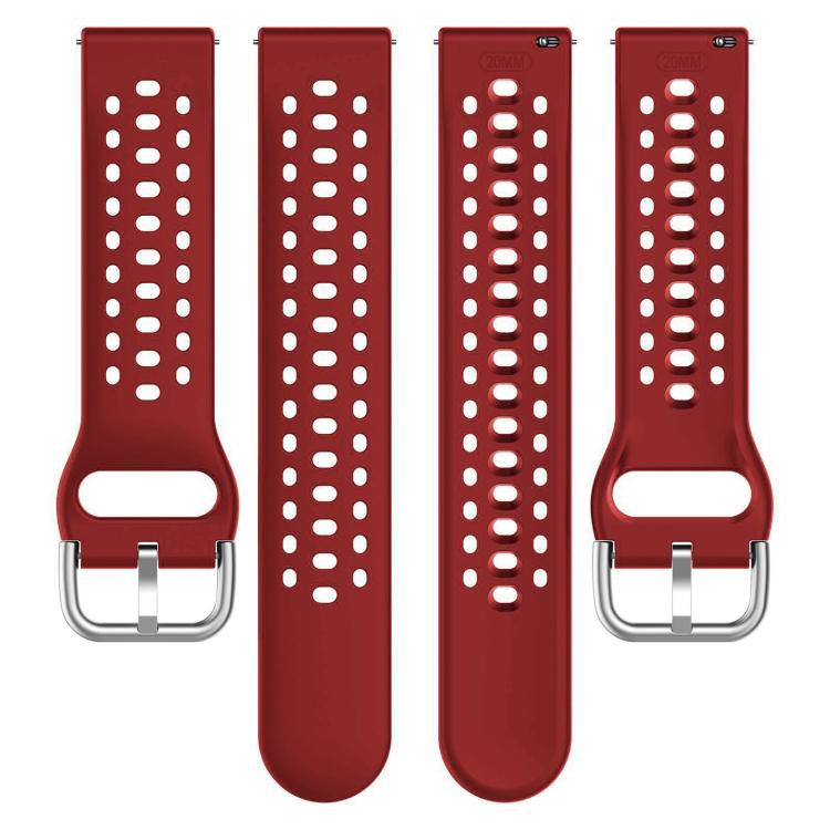 20mm xDfind Silver Buckle Silicone Sport Watch Band