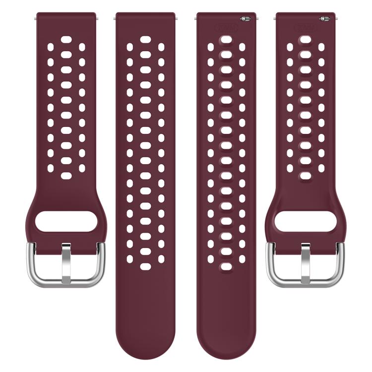 20mm xDfind Silver Buckle Silicone Sport Watch Band