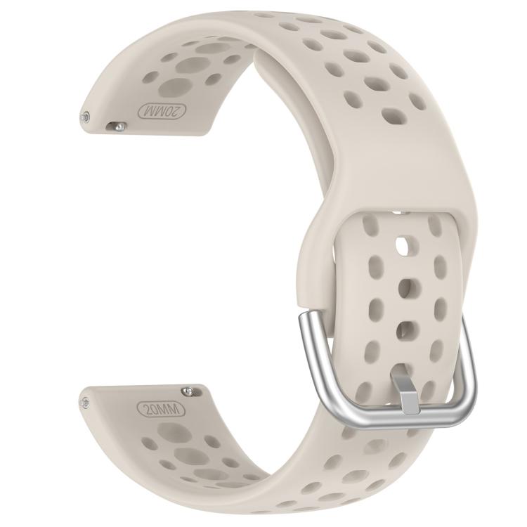 20mm xDfind Silver Buckle Silicone Sport Watch Band