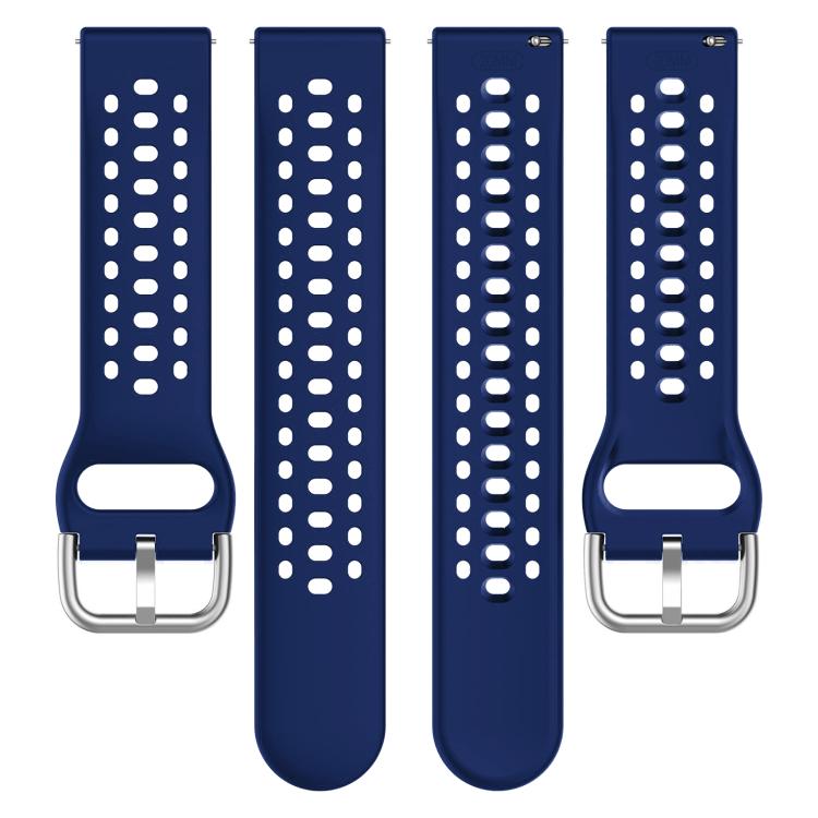 20mm xDfind Silver Buckle Silicone Sport Watch Band