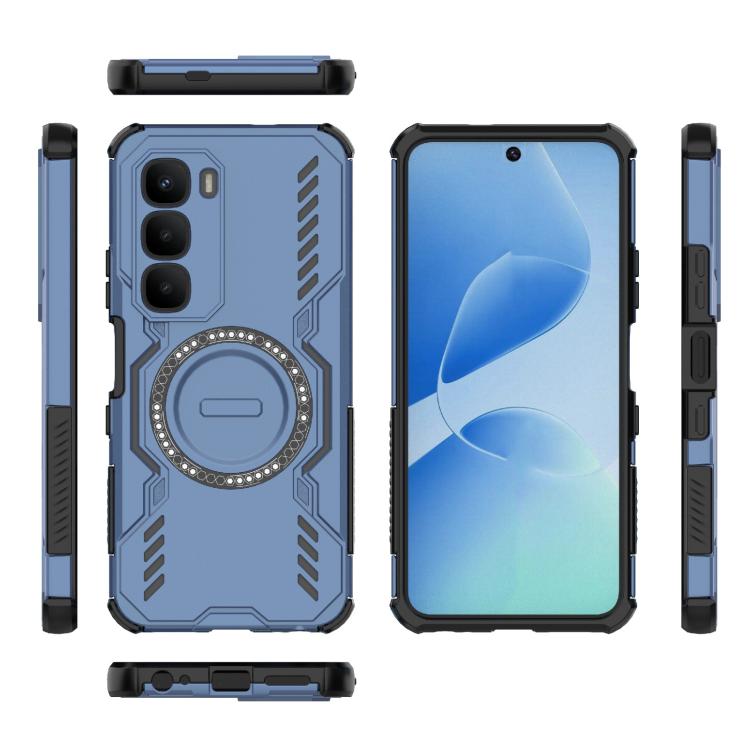 For Infinix Hot 60 4G Global Butterfly Armor MagSafe Magnetic Ring Shockproof Phone Case