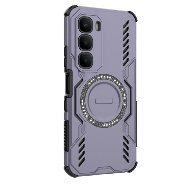 For Infinix Hot 60 4G Global Butterfly Armor MagSafe Magnetic Ring Shockproof Phone Case