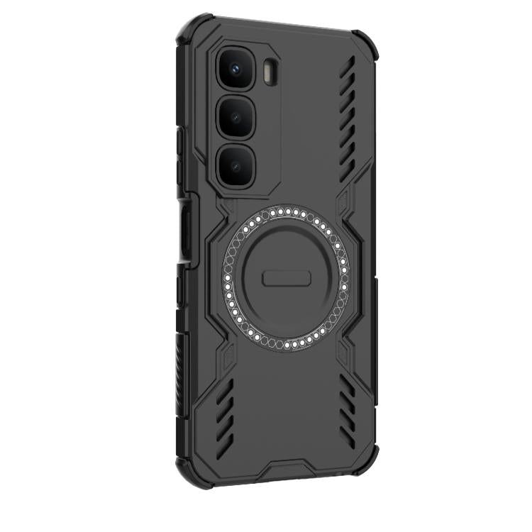 For Infinix Hot 60 4G Global Butterfly Armor MagSafe Magnetic Ring Shockproof Phone Case