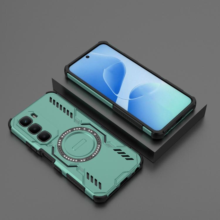For Infinix Hot 60 4G Global Butterfly Armor MagSafe Magnetic Ring Shockproof Phone Case