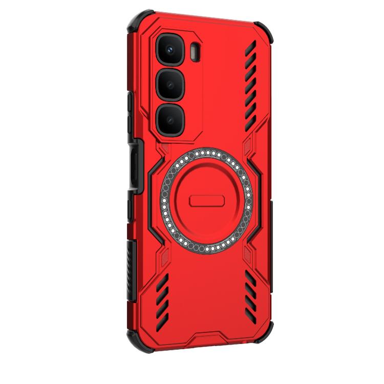 For Infinix Hot 60 4G Global Butterfly Armor MagSafe Magnetic Ring Shockproof Phone Case