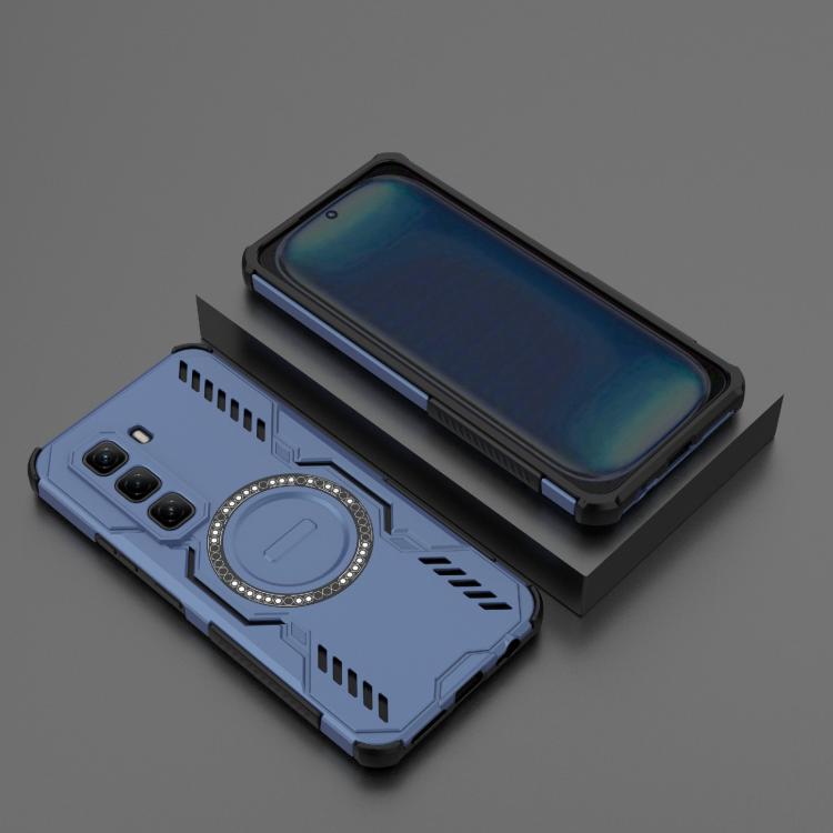 For Infinix Hot 50 Pro 4G Global Butterfly Armor MagSafe Magnetic Ring Shockproof Phone Case