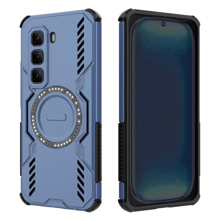For Infinix Hot 50 Pro 4G Global Butterfly Armor MagSafe Magnetic Ring Shockproof Phone Case