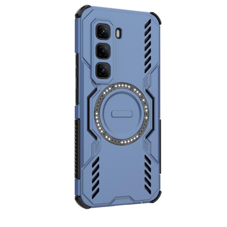 For Infinix Hot 50 Pro 4G Global Butterfly Armor MagSafe Magnetic Ring Shockproof Phone Case