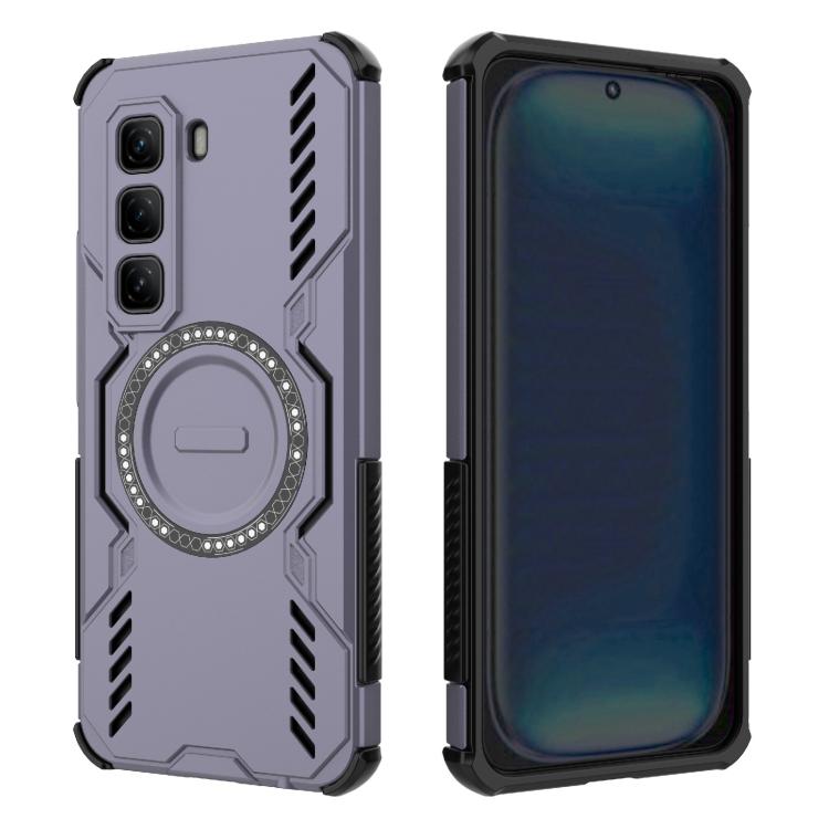 For Infinix Hot 50 Pro 4G Global Butterfly Armor MagSafe Magnetic Ring Shockproof Phone Case