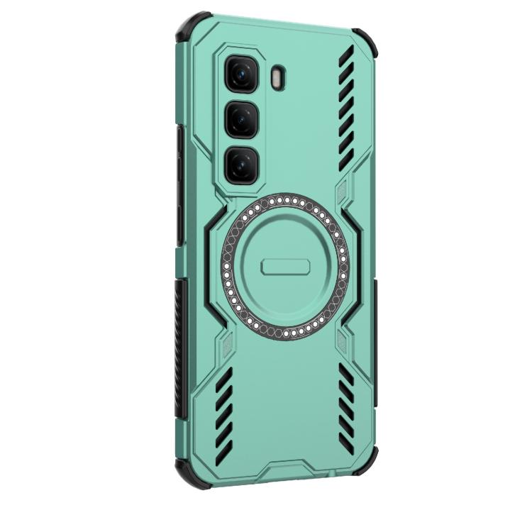 For Infinix Hot 50 Pro 4G Global Butterfly Armor MagSafe Magnetic Ring Shockproof Phone Case