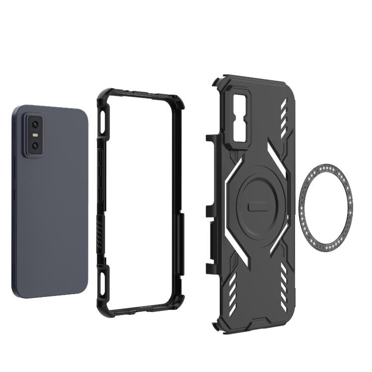 For Infinix GT 30 Pro Butterfly Armor MagSafe Magnetic Ring Shockproof Phone Case