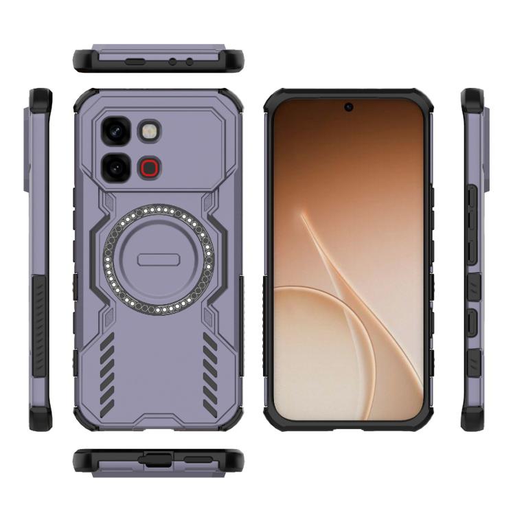 For Infinix Note Edge 5G Global Butterfly Armor MagSafe Magnetic Ring Shockproof Phone Case