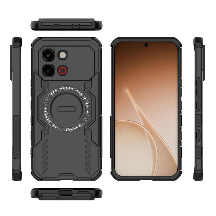 For Infinix Note Edge 5G Global Butterfly Armor MagSafe Magnetic Ring Shockproof Phone Case