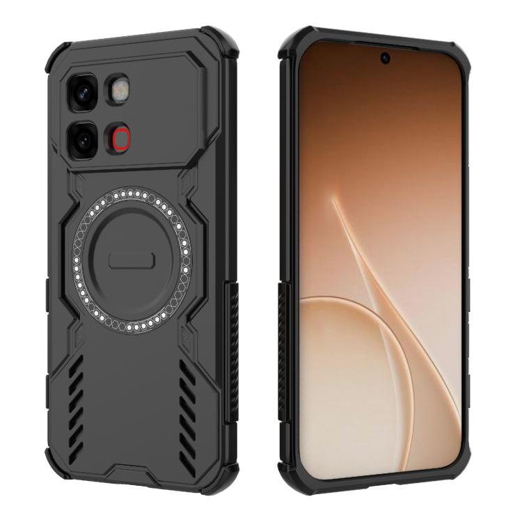 For Infinix Note Edge 5G Global Butterfly Armor MagSafe Magnetic Ring Shockproof Phone Case