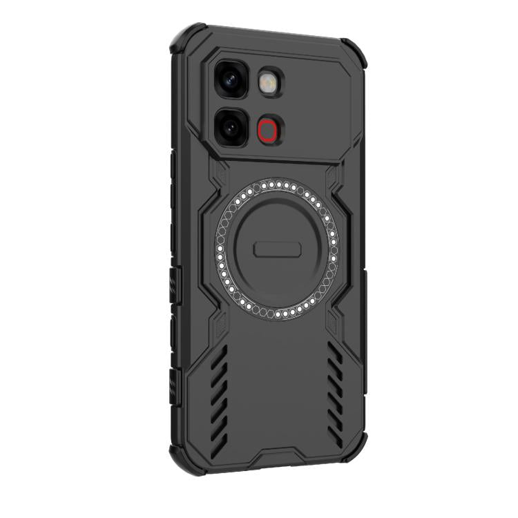 For Infinix Note Edge 5G Global Butterfly Armor MagSafe Magnetic Ring Shockproof Phone Case