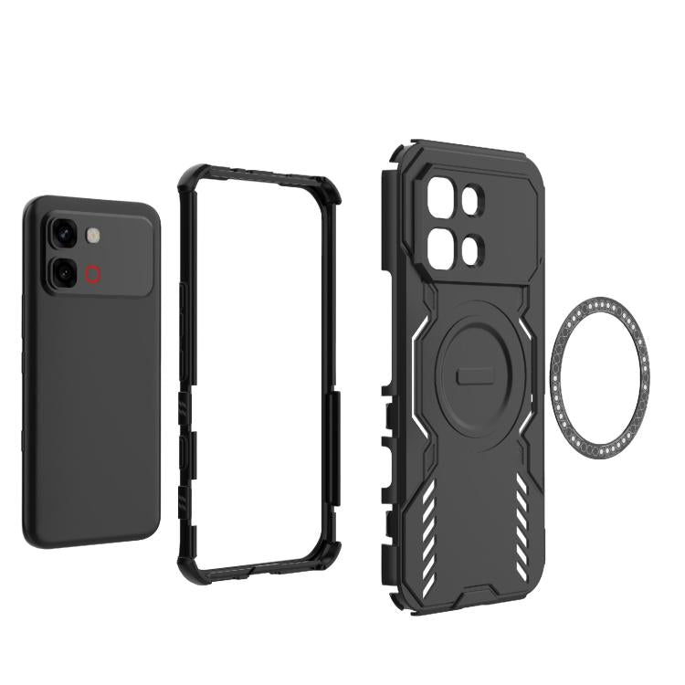 For Infinix Note Edge 5G Global Butterfly Armor MagSafe Magnetic Ring Shockproof Phone Case