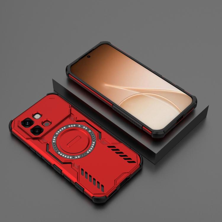 For Infinix Note Edge 5G Global Butterfly Armor MagSafe Magnetic Ring Shockproof Phone Case