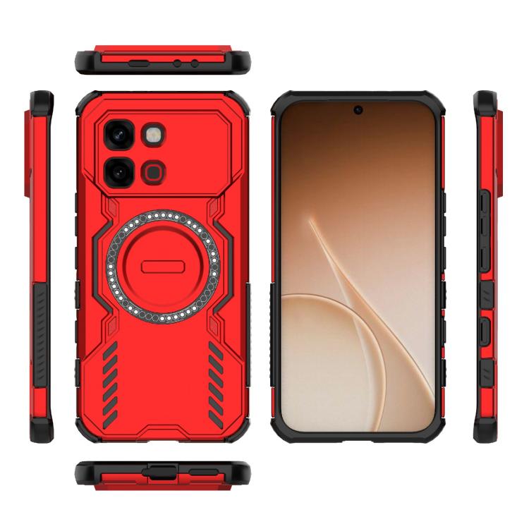 For Infinix Note Edge 5G Global Butterfly Armor MagSafe Magnetic Ring Shockproof Phone Case