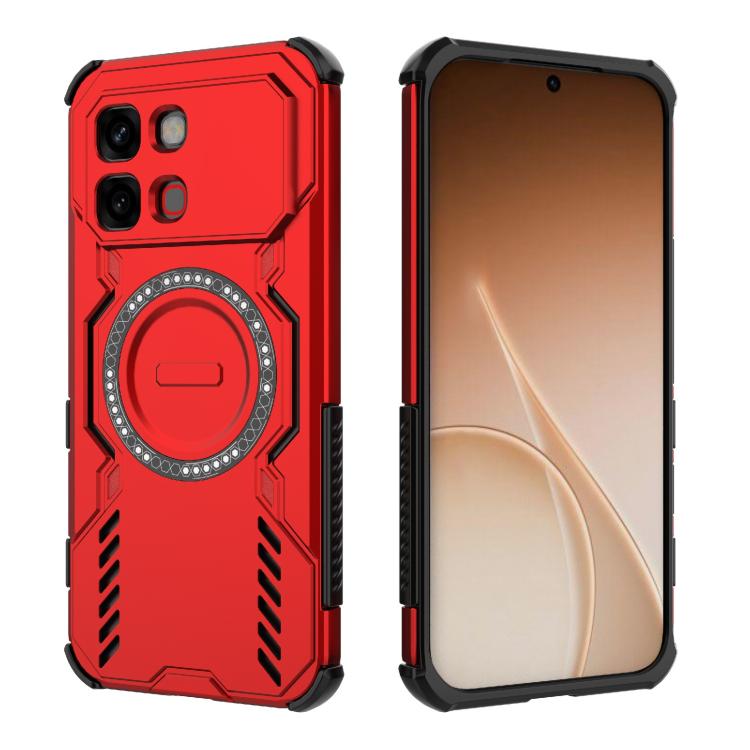 For Infinix Note Edge 5G Global Butterfly Armor MagSafe Magnetic Ring Shockproof Phone Case