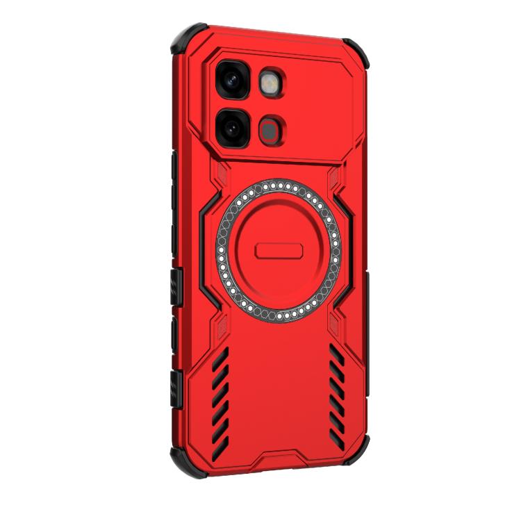 For Infinix Note Edge 5G Global Butterfly Armor MagSafe Magnetic Ring Shockproof Phone Case