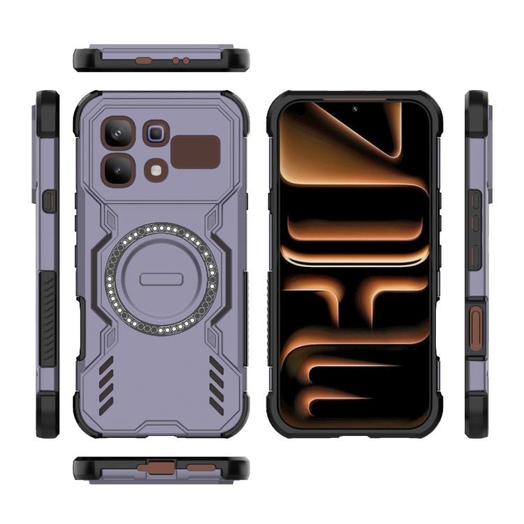 For Infinix Note 60 Pro 5G Global Butterfly Armor MagSafe Magnetic Ring Shockproof Phone Case