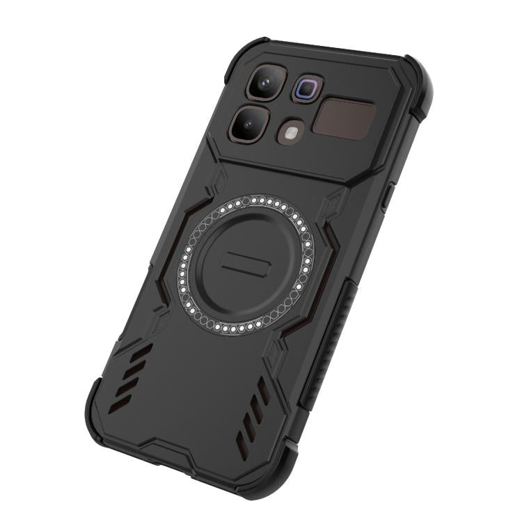 For Infinix Note 60 Pro 5G Global Butterfly Armor MagSafe Magnetic Ring Shockproof Phone Case