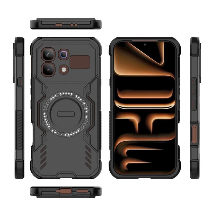For Infinix Note 60 Pro 5G Global Butterfly Armor MagSafe Magnetic Ring Shockproof Phone Case