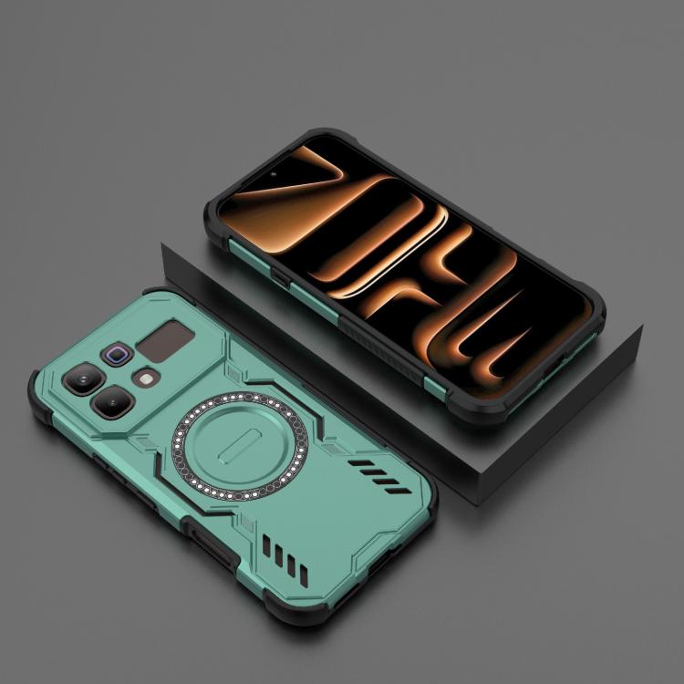 For Infinix Note 60 Pro 5G Global Butterfly Armor MagSafe Magnetic Ring Shockproof Phone Case