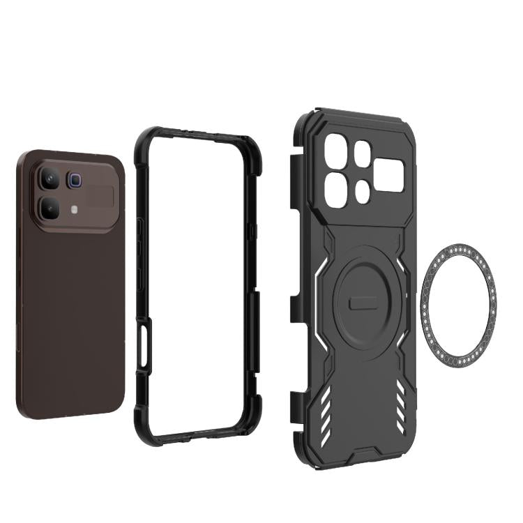 For Infinix Note 60 Pro 5G Global Butterfly Armor MagSafe Magnetic Ring Shockproof Phone Case