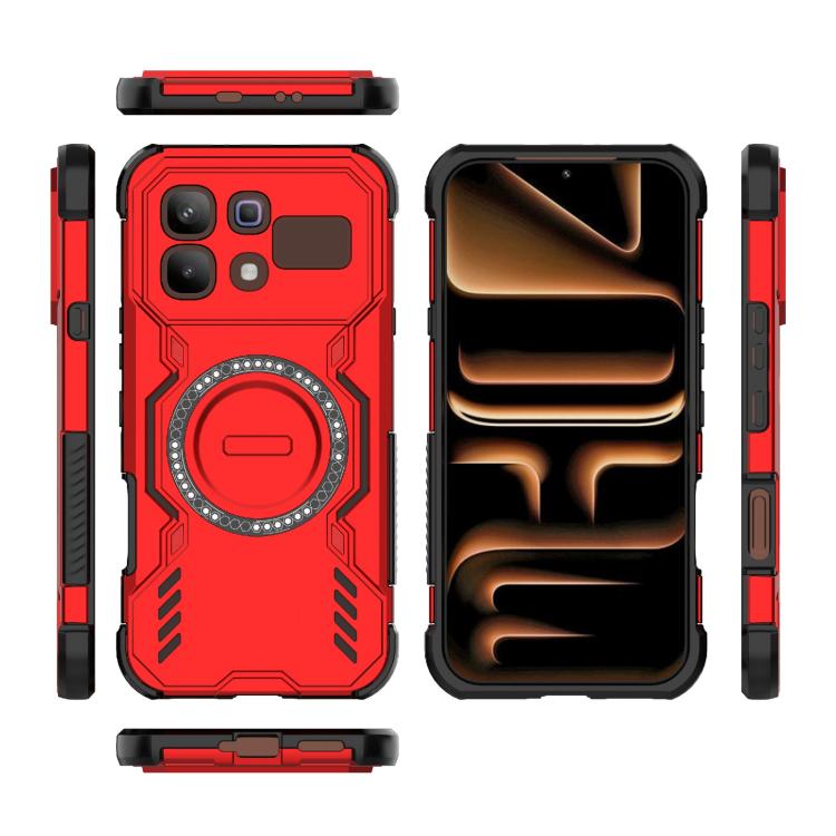 For Infinix Note 60 Pro 5G Global Butterfly Armor MagSafe Magnetic Ring Shockproof Phone Case