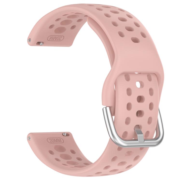 For Samsung Galaxy Watch 7 / 6 / 5 / FE xDfind Silver Buckle Silicone Sport Watch Band