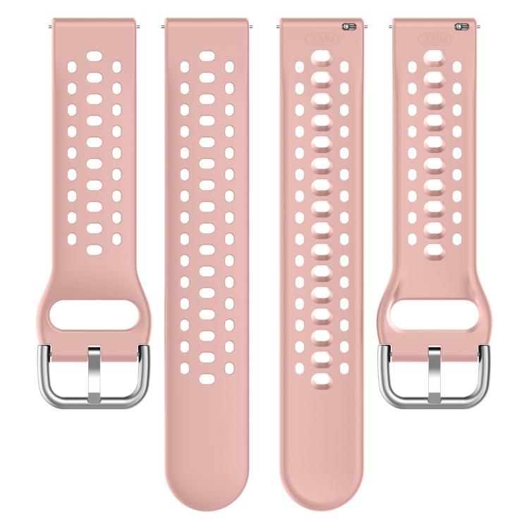 For Samsung Galaxy Watch 7 / 6 / 5 / FE xDfind Silver Buckle Silicone Sport Watch Band