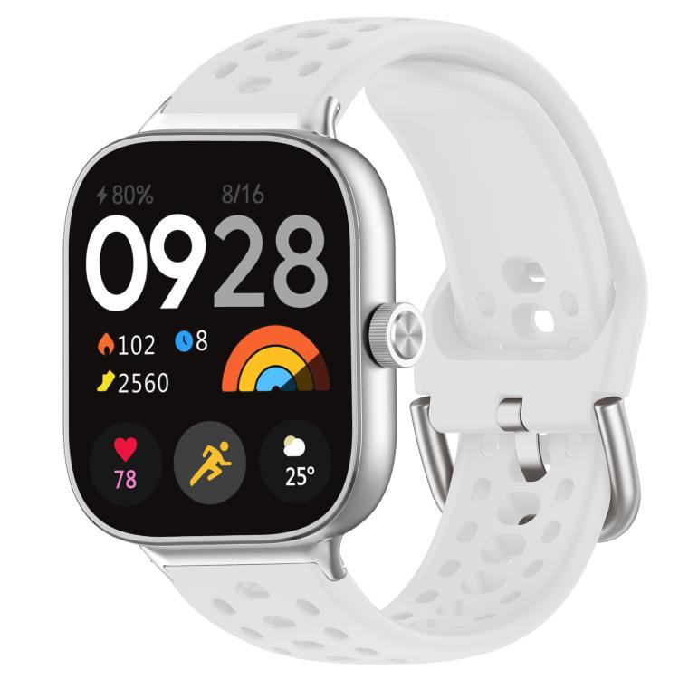 For Xiaomi Band 10 Pro / 9 Pro / Redmi Watch 6 xDfind Silver Buckle Silicone Sport Watch Band
