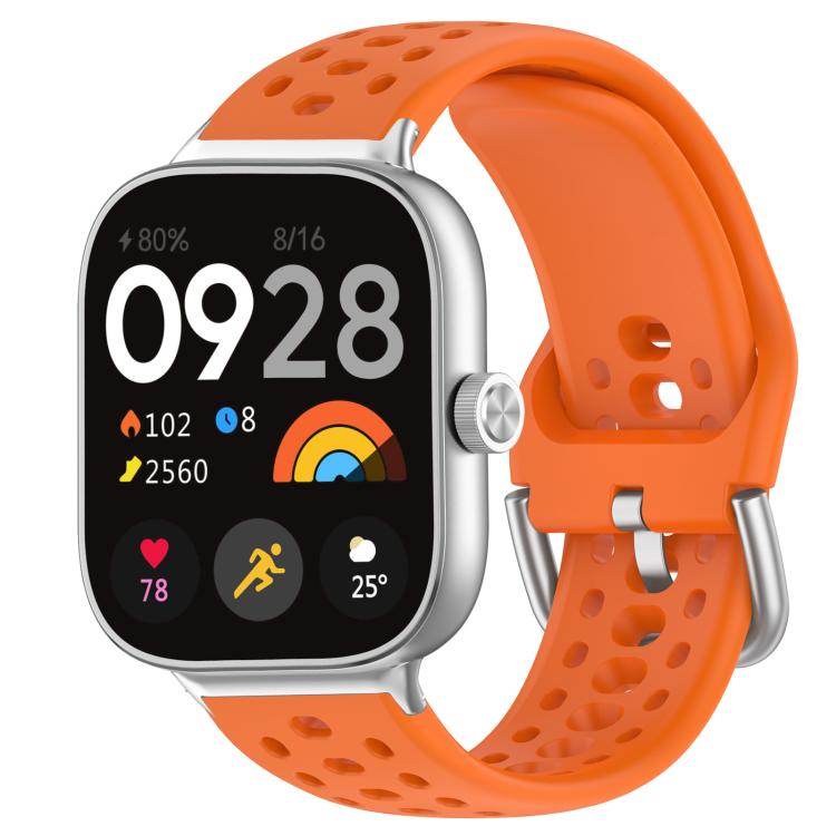 For Xiaomi Band 10 Pro / 9 Pro / Redmi Watch 6 xDfind Silver Buckle Silicone Sport Watch Band