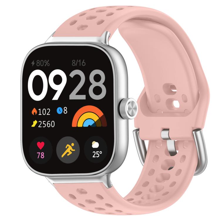For Xiaomi Band 10 Pro / 9 Pro / Redmi Watch 6 xDfind Silver Buckle Silicone Sport Watch Band