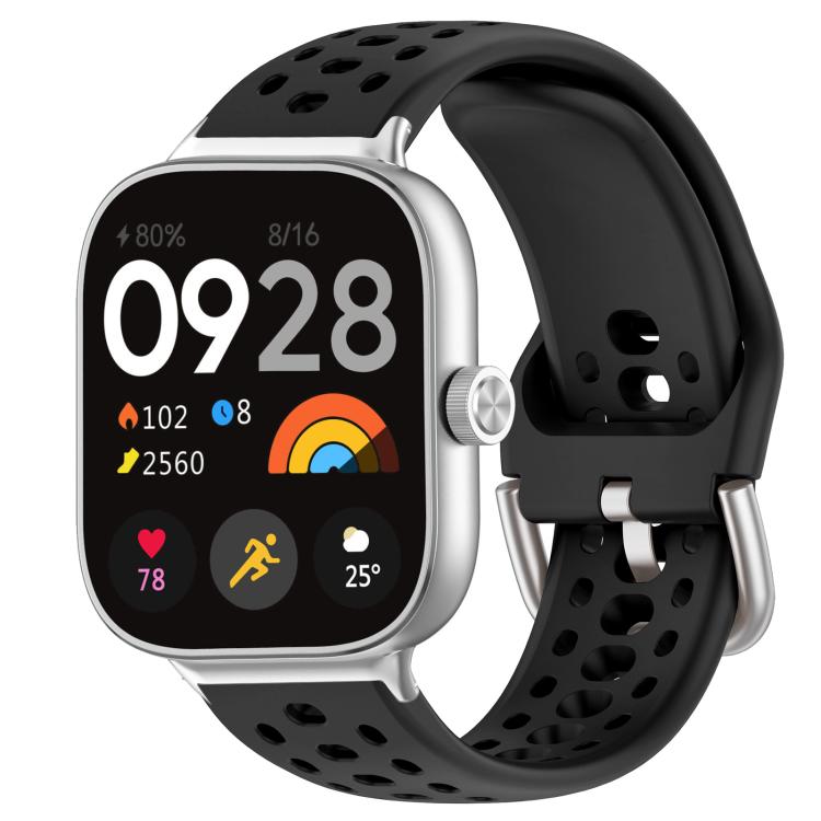 For Xiaomi Band 10 Pro / 9 Pro / Redmi Watch 6 xDfind Silver Buckle Silicone Sport Watch Band
