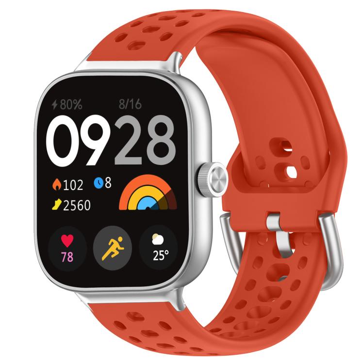 For Xiaomi Band 10 Pro / 9 Pro / Redmi Watch 6 xDfind Silver Buckle Silicone Sport Watch Band