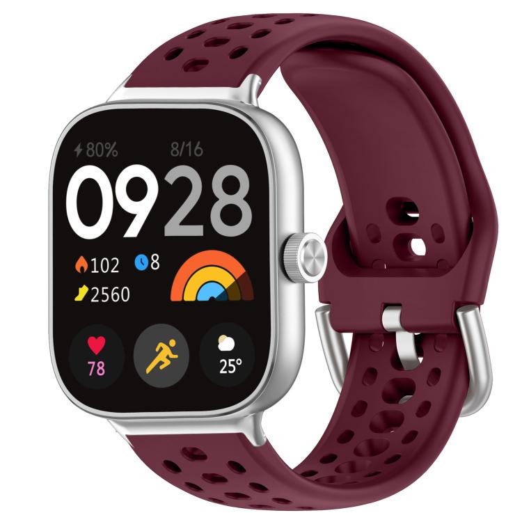 For Xiaomi Band 10 Pro / 9 Pro / Redmi Watch 6 xDfind Silver Buckle Silicone Sport Watch Band