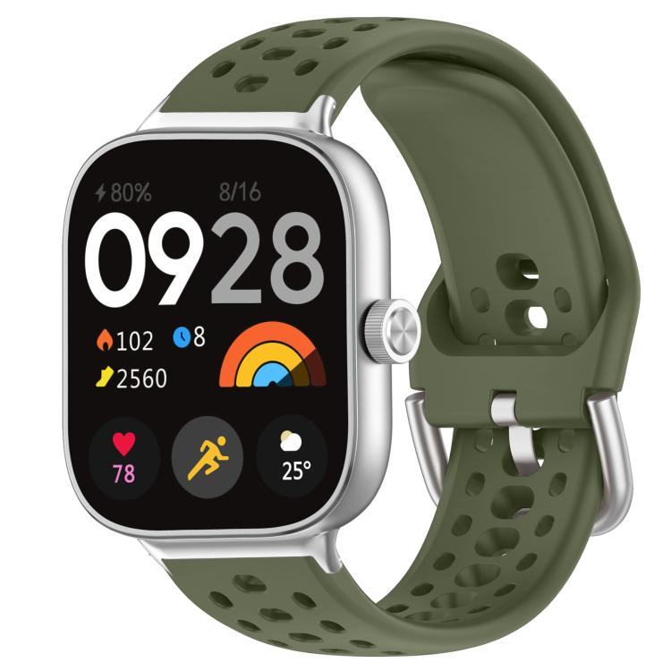For Xiaomi Band 10 Pro / 9 Pro / Redmi Watch 6 xDfind Silver Buckle Silicone Sport Watch Band