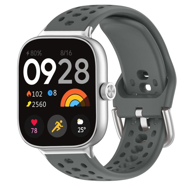 For Xiaomi Band 10 Pro / 9 Pro / Redmi Watch 6 xDfind Silver Buckle Silicone Sport Watch Band