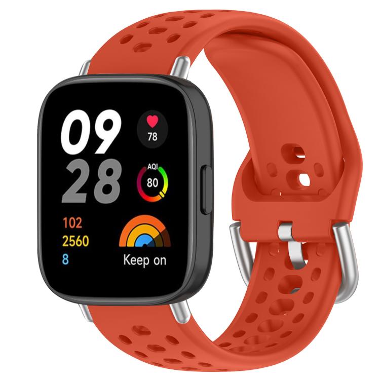 For Redmi Watch 3 xDfind Silver Buckle Silicone Sport Watch Band