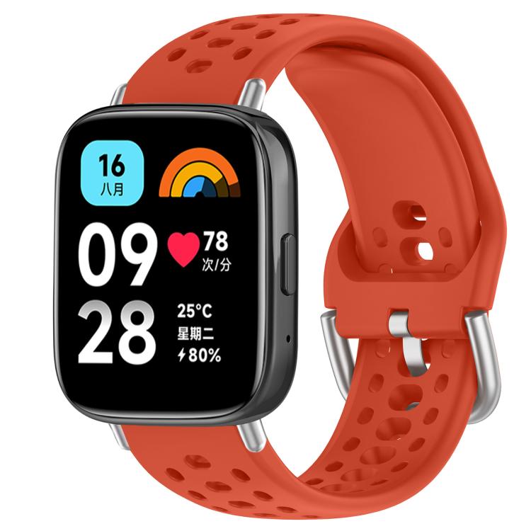 For Redmi Watch 3 Active / Watch 3 Lite xDfind Silver Buckle Silicone Sport Watch Band