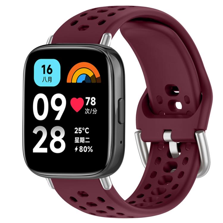 For Redmi Watch 3 Active / Watch 3 Lite xDfind Silver Buckle Silicone Sport Watch Band