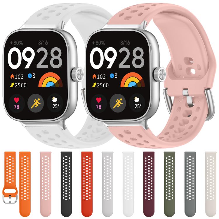 For Xiaomi Band 10 Pro / 9 Pro / Redmi Watch 6 xDfind Silver Buckle Silicone Sport Watch Band
