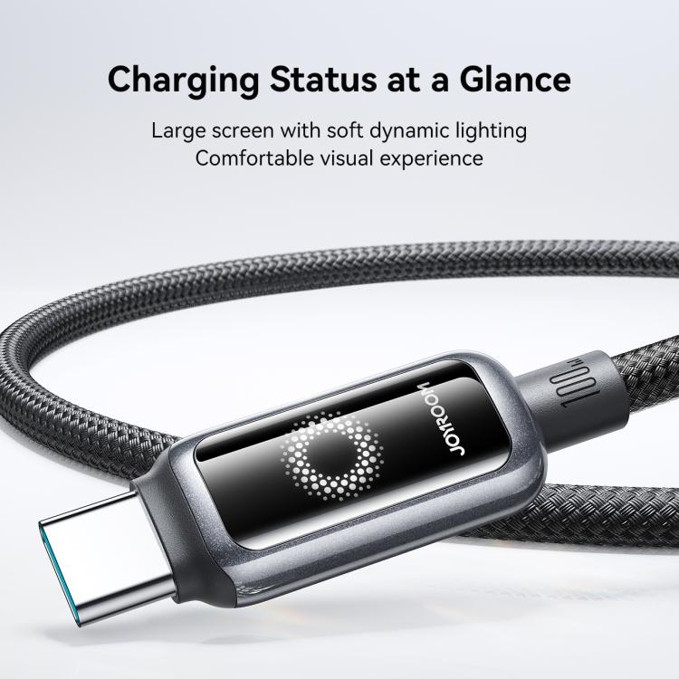 JOYROOM S-A55 StarFlight Series 100W Type-C to Type-C Auto Power-Off Fast Charging Data Cable, Length:1.2m